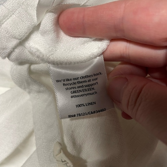 Eileen Fisher skirt white linen midi length women’s size xl - Picture 4 of 4